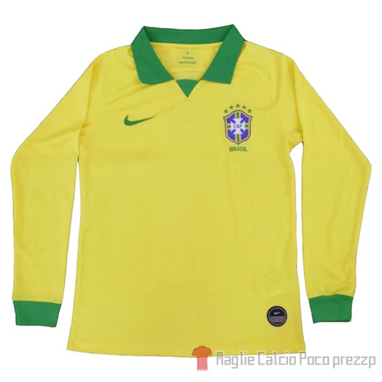 Maglia Brasile Home Manica Lunga 2019 - Clicca l'immagine per chiudere